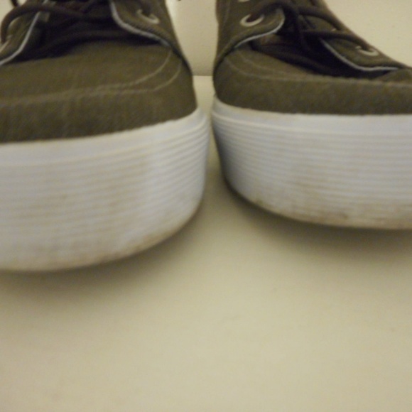 St John's Bay Brown Lace up Denim Shoes Sneakers - Picture 3 of 6